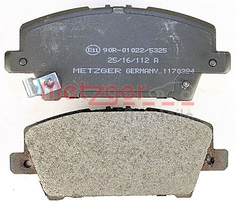 METZGER 1170384 Bremsbelagsatz, Scheibenbremse